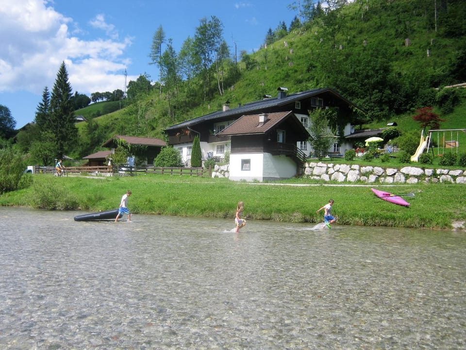 Property building, People, River view