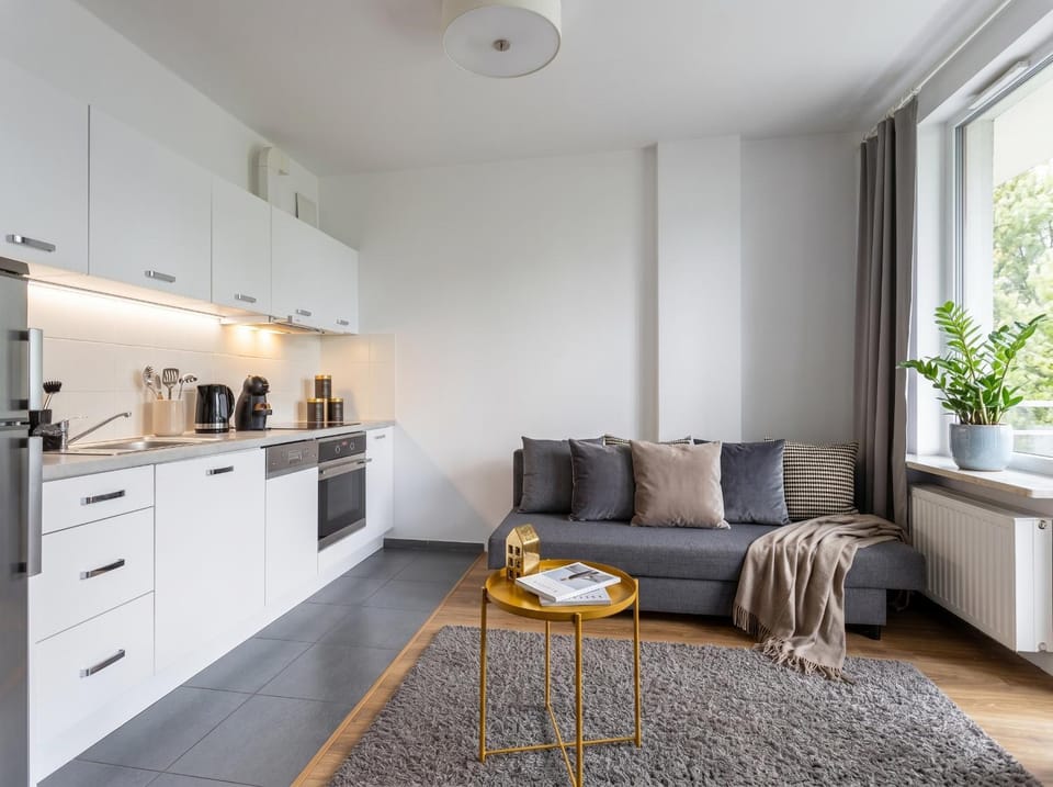 Coffee/tea facilities, Kitchen or kitchenette, Living room, Seating area, Dining area, minibar, pet friendly, stove