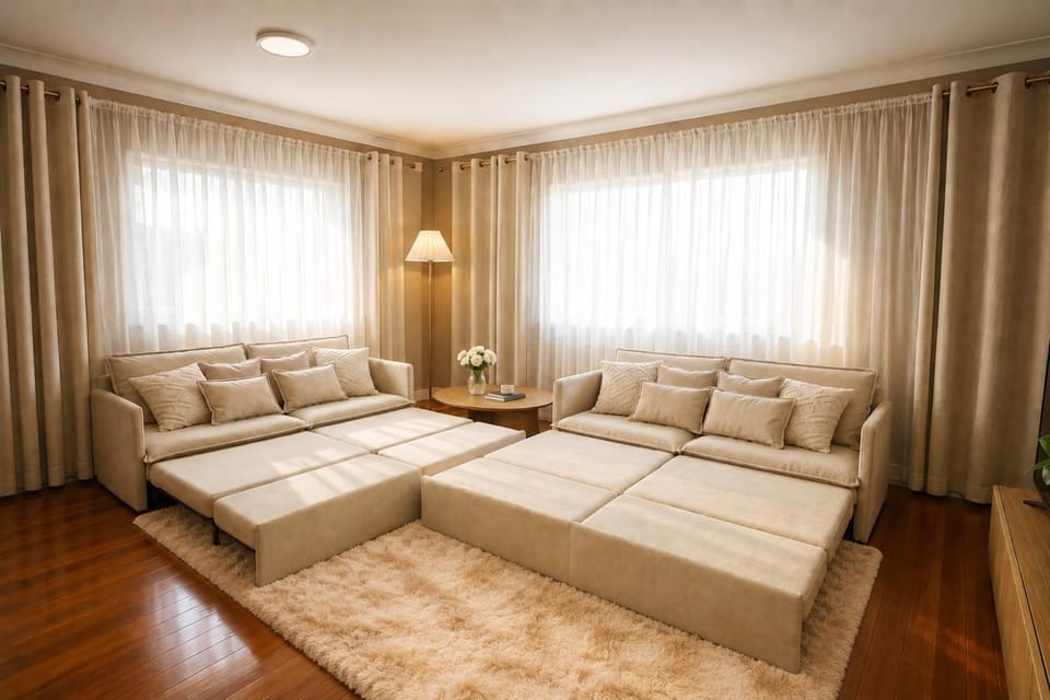 Bed, Living room