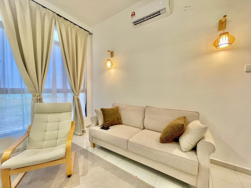 Living room, Seating area, air conditioner
