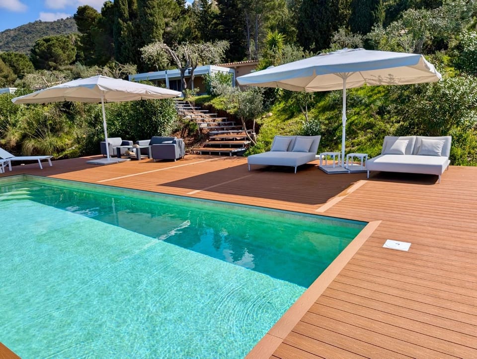 Natural landscape, Garden, Pool view, Swimming pool
