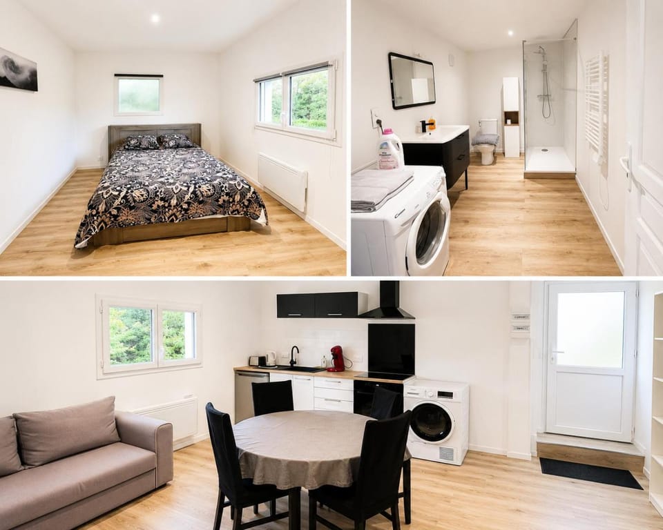 Kitchen or kitchenette, Living room, Bedroom