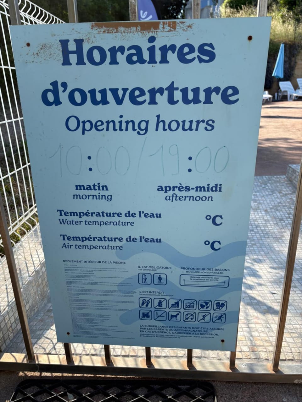 Property building, Property logo or sign, Swimming pool