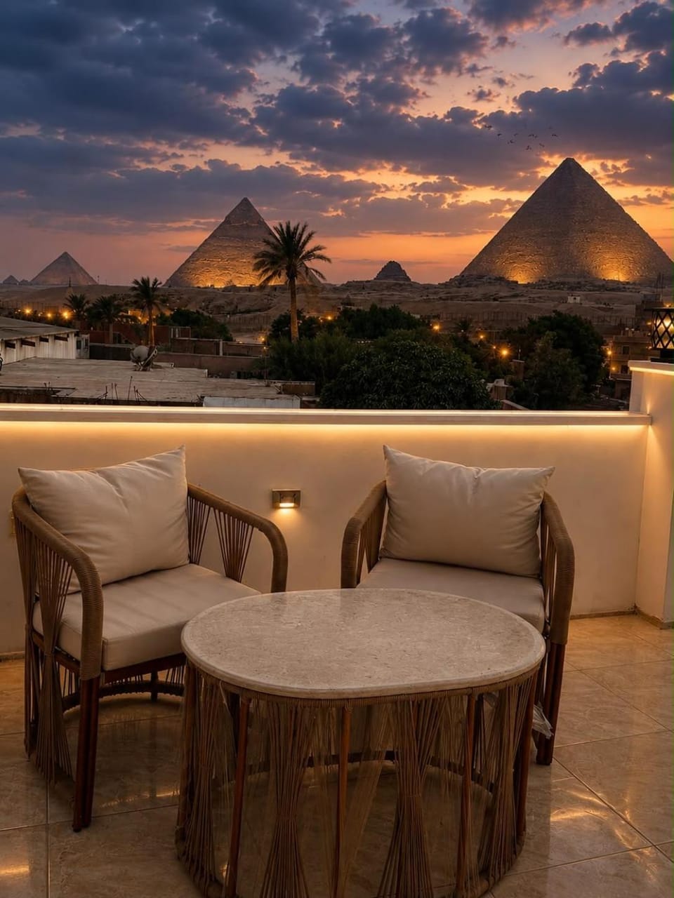Patio, Nearby landmark, Day, Natural landscape, View (from property/room), Balcony/Terrace, Living room, Seating area, Mountain view, Sunrise, Sunset