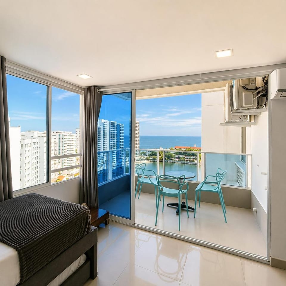 View (from property/room), Balcony/Terrace, Living room, Photo of the whole room, air conditioner