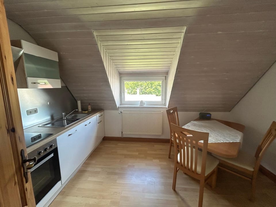 Kitchen or kitchenette, Dining area, stove