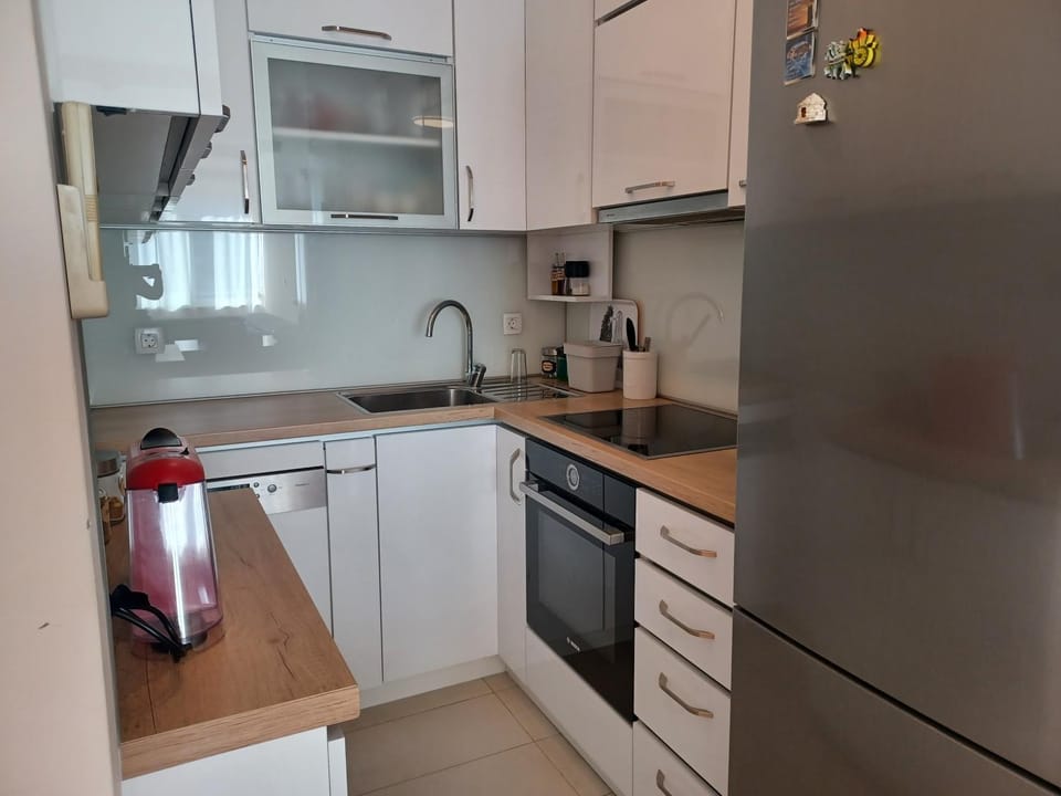 Kitchen or kitchenette, dishwasher