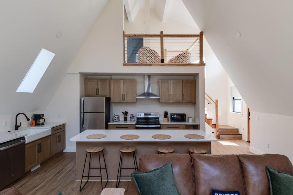 Secluded Architectural A-Frame w/ Soaring Windows & Fire Pit House in Michigan