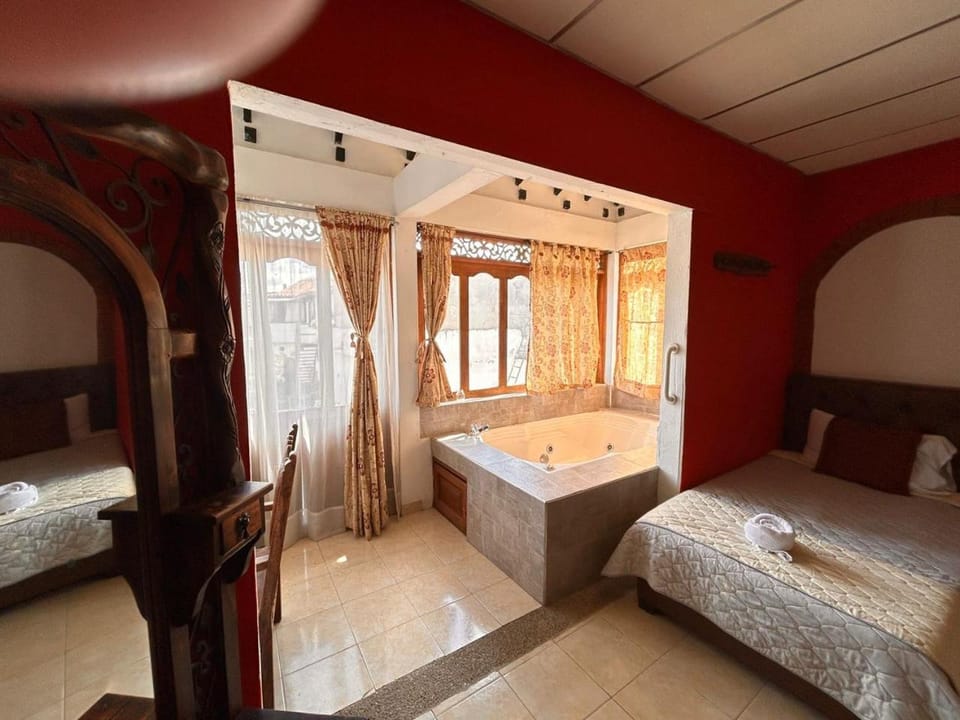 Bed, Hot Tub, Hot Tub, Photo of the whole room