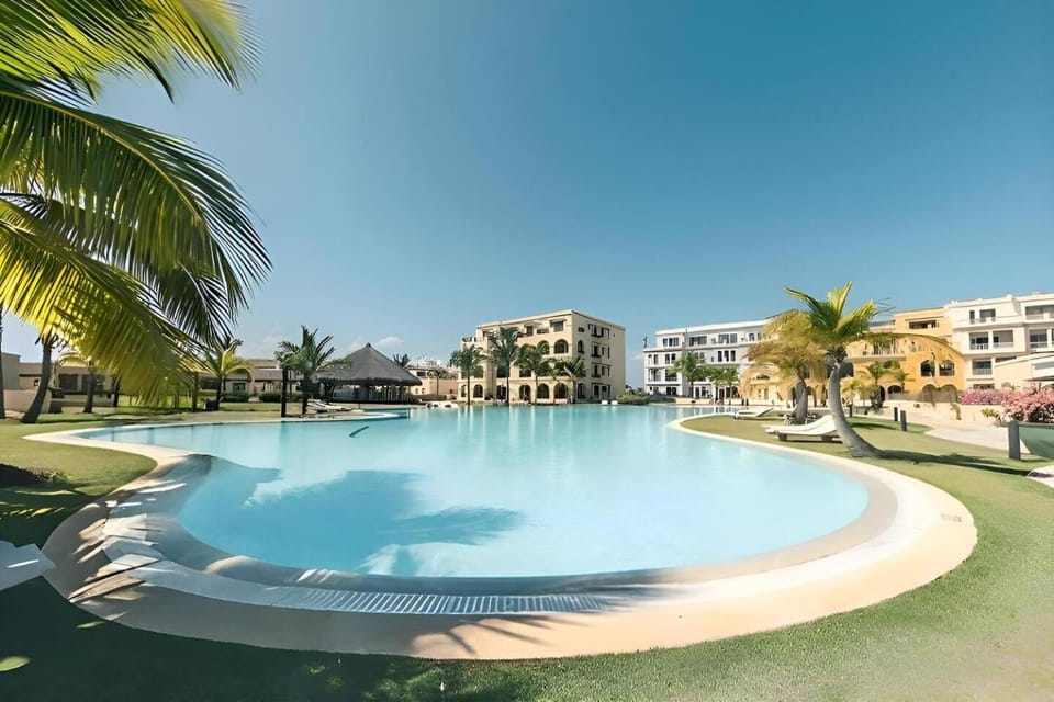Pool view, Swimming pool, sunbed