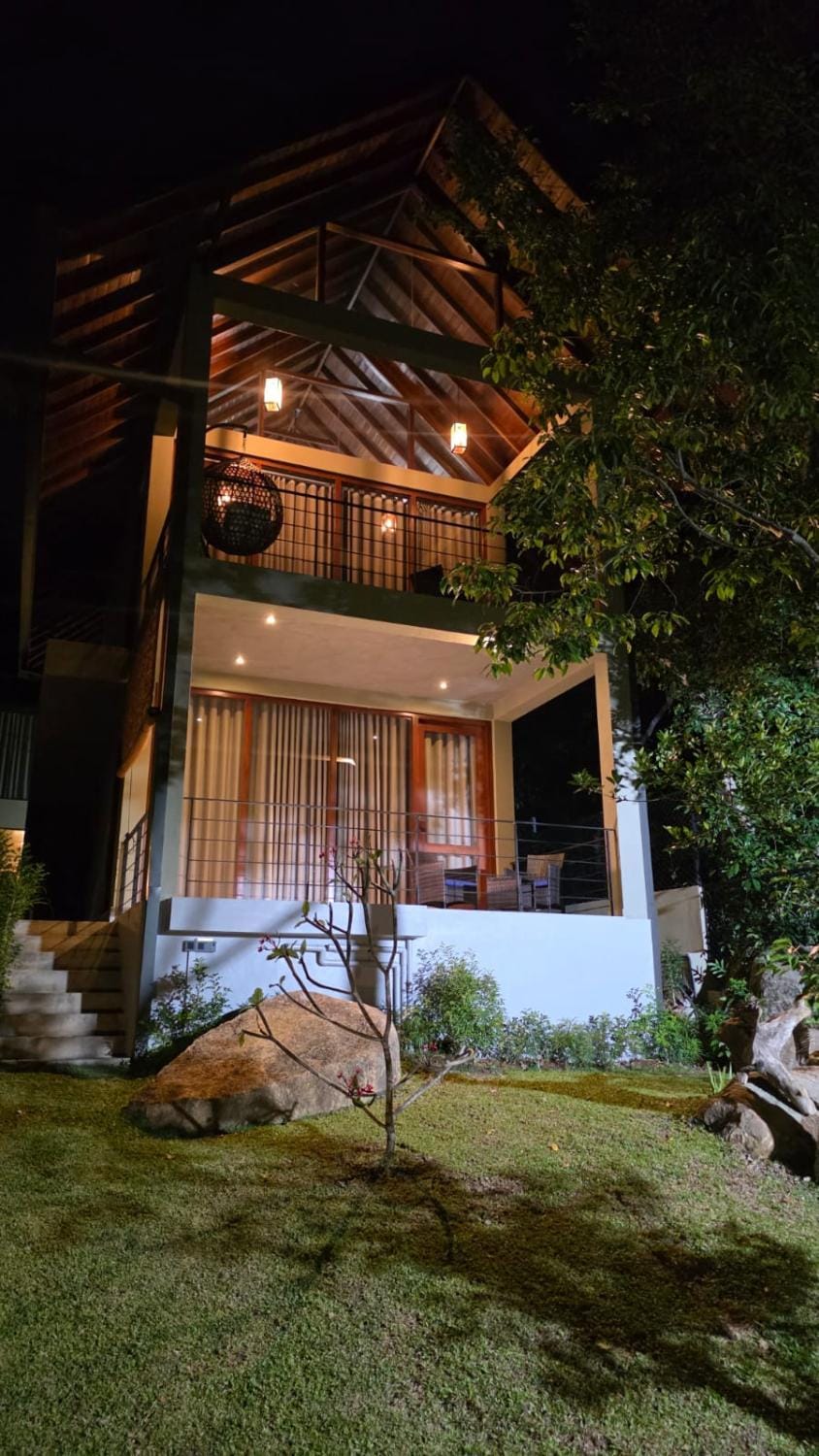 Property building, Night, Garden view