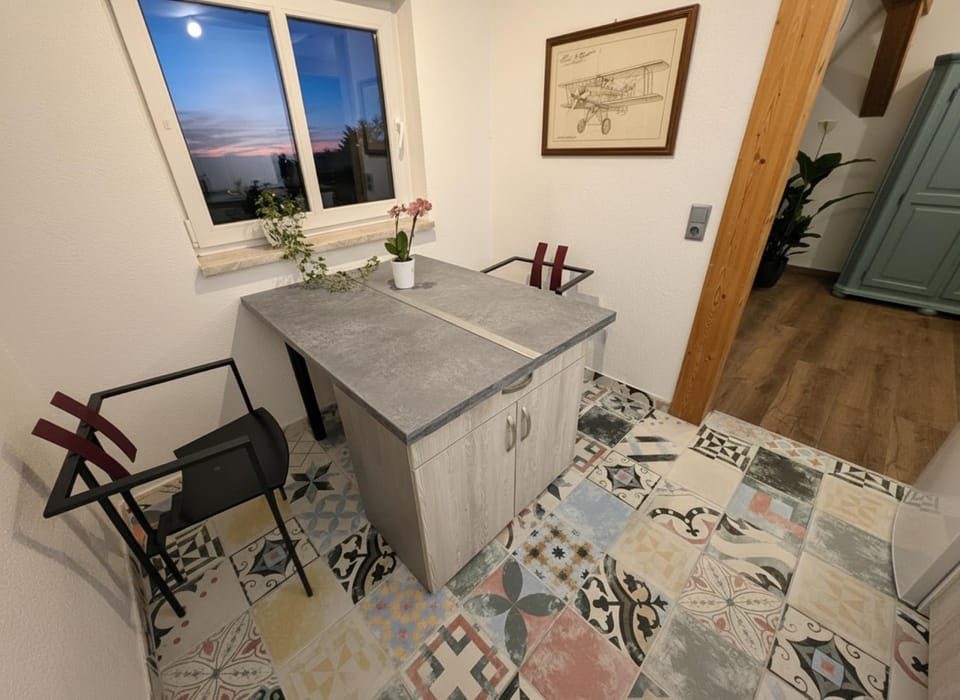 Dining area, oven, stove, kitchen