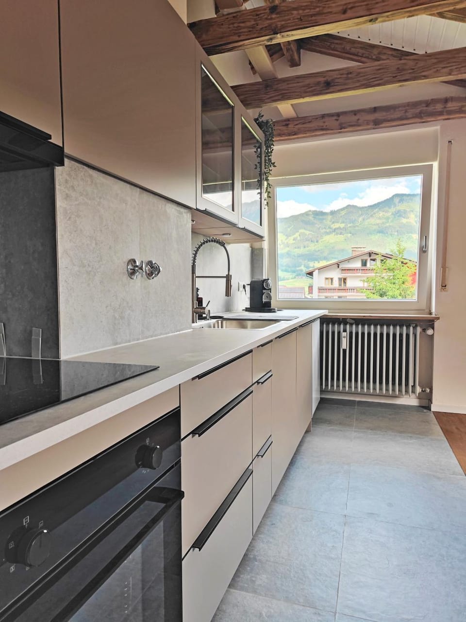 Living room, kitchen