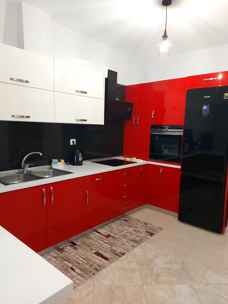 Kitchen or kitchenette, oven, stove