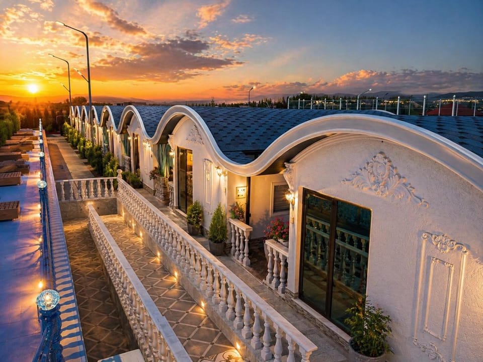 Property building, View (from property/room), Balcony/Terrace, Sunset