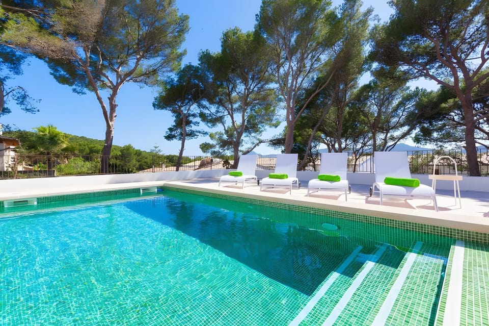 Property building, Living room, Swimming pool