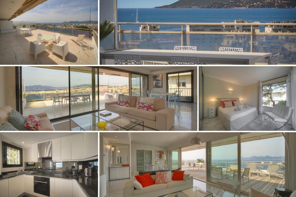 Natural landscape, View (from property/room), Balcony/Terrace, Living room, Seating area, Sea view