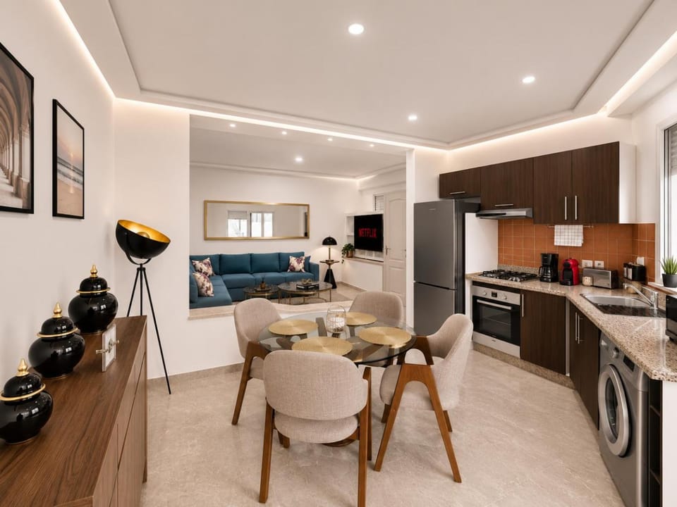 Appart 70m2 avec Patio Verdoyant au Cœur de Gauthier-Homecity Signature Apartment in Casablanca