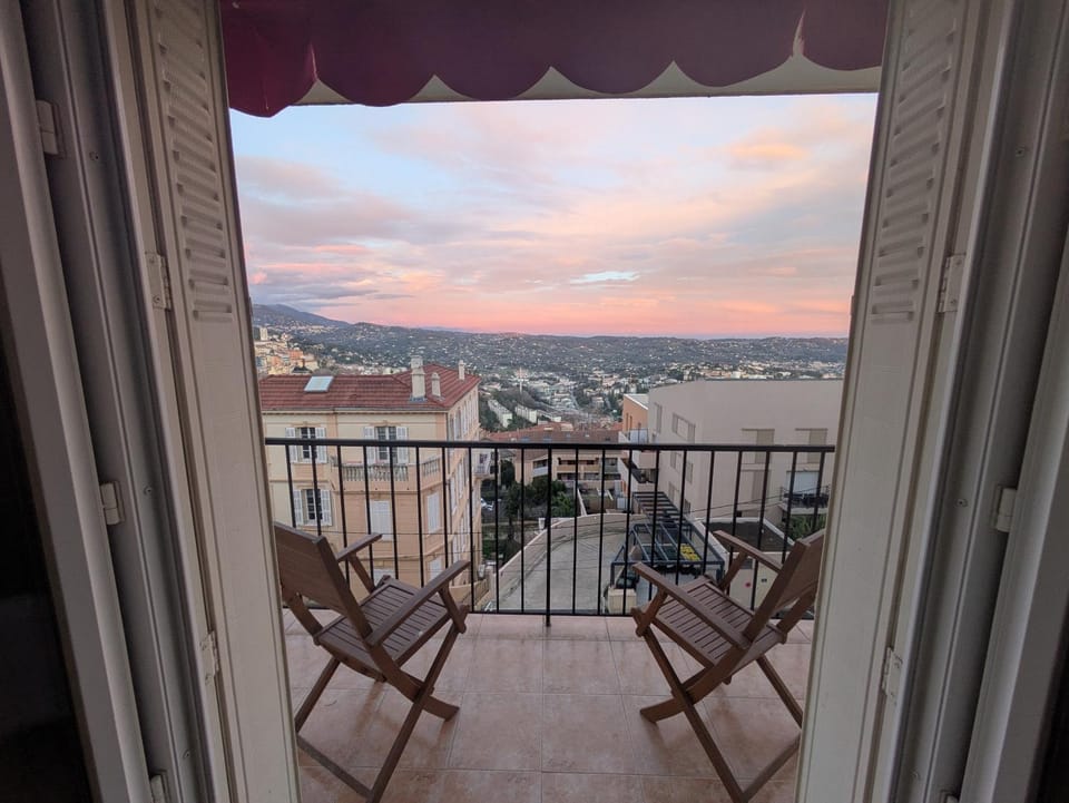 View (from property/room), Balcony/Terrace, Mountain view, Sea view