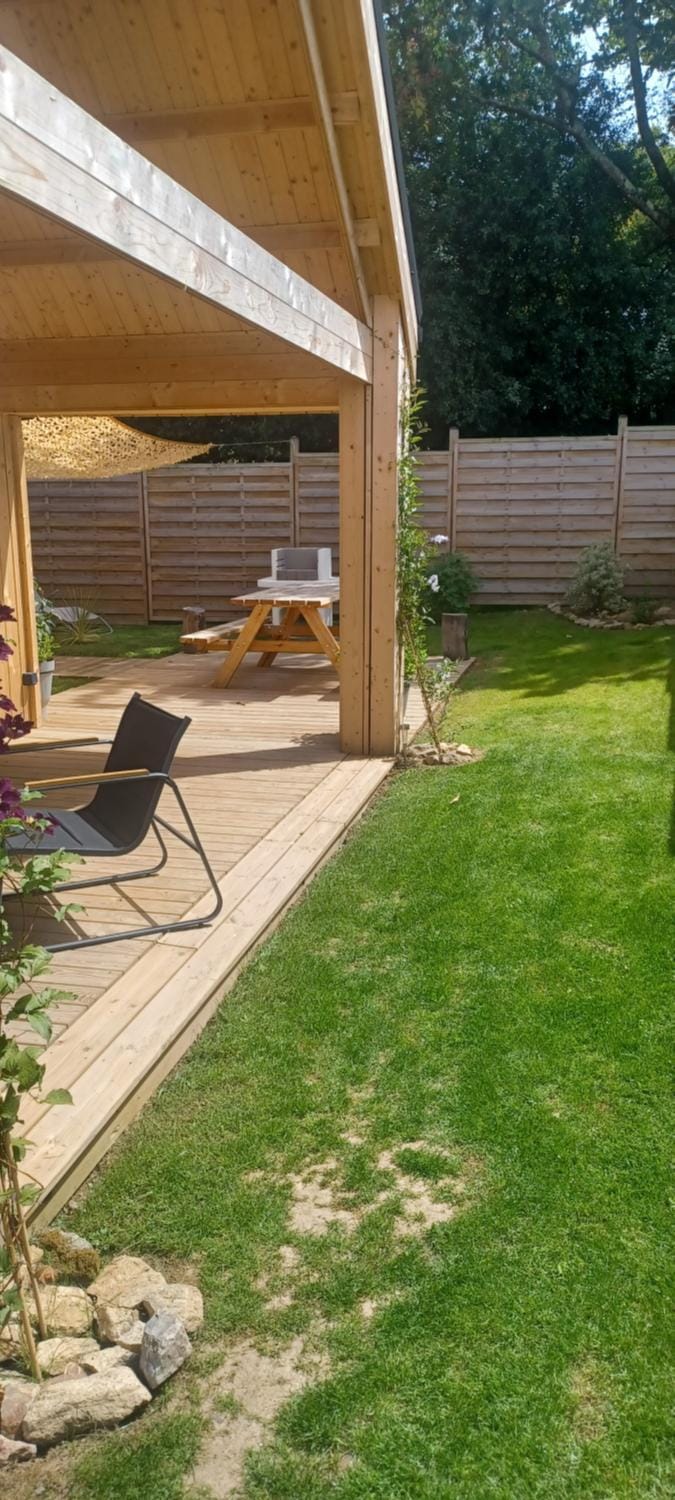 Maison en bois 2 avec SPA et climatisation House in Brittany