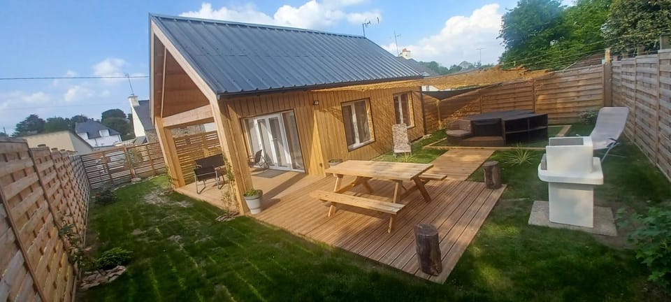Maison en bois 2 avec SPA et climatisation House in Brittany