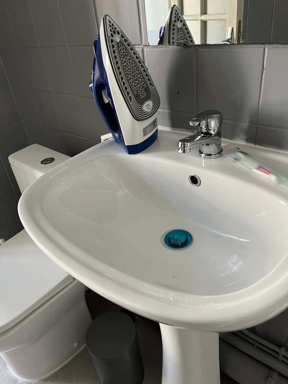 Bathroom, flat iron
