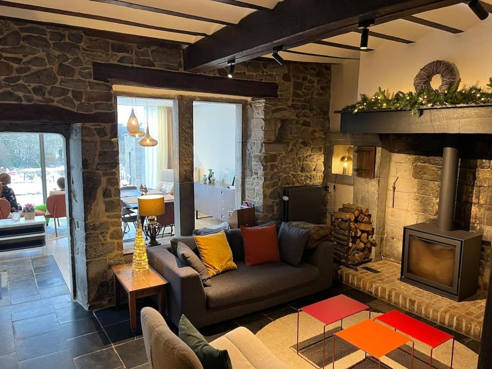 Living room, fireplace