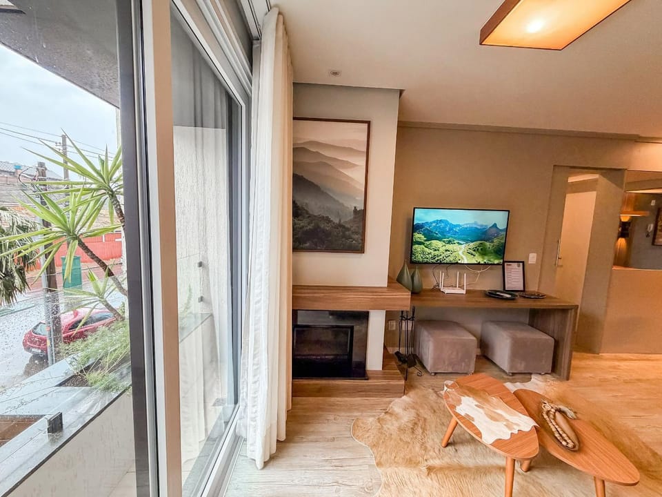 Apartamento com 2 suítes na Borges de Medeiros Apartment in Gramado