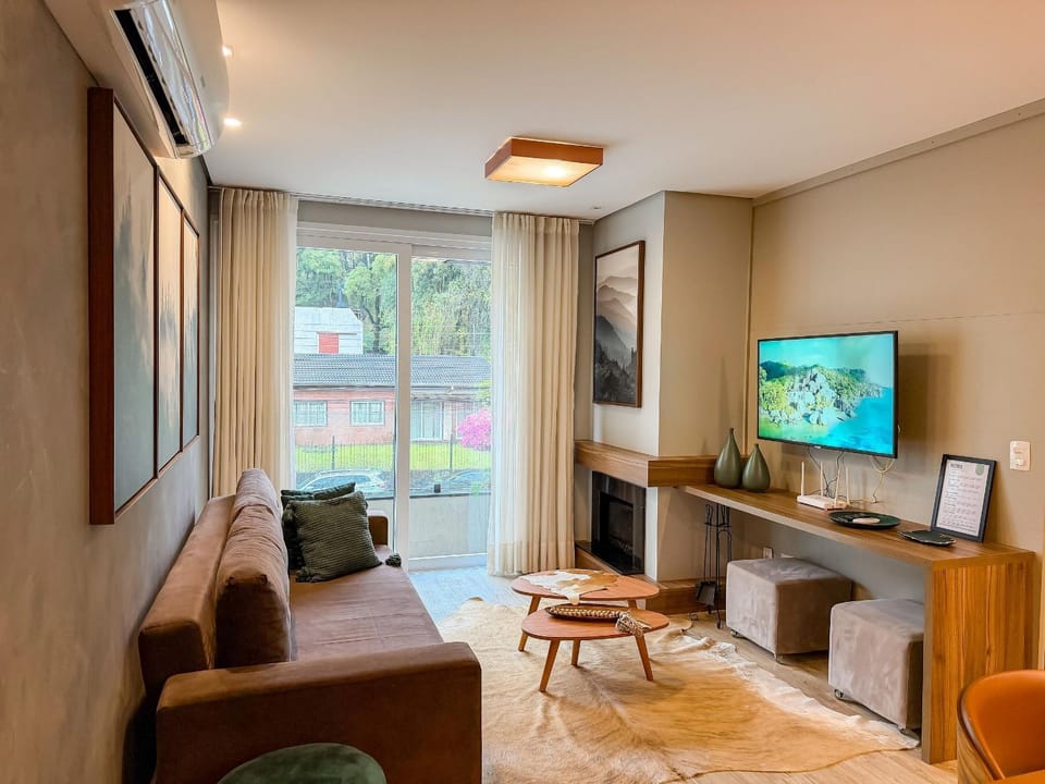 Apartamento com 2 suítes na Borges de Medeiros Apartment in Gramado