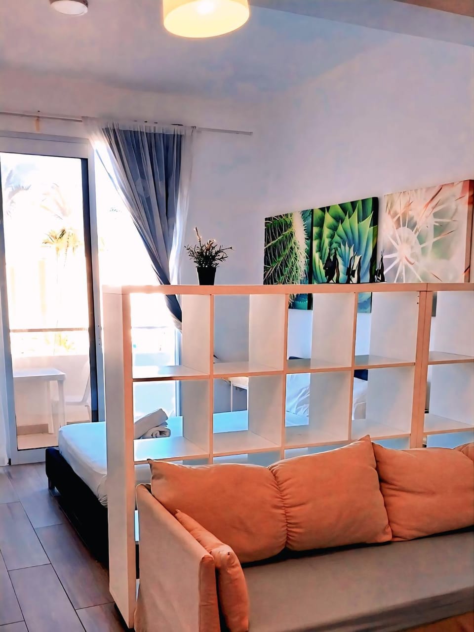 Bed, Living room, Photo of the whole room, Seating area, Bedroom