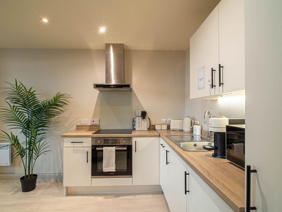 Coffee/tea facilities, Kitchen or kitchenette, dishwasher, stove