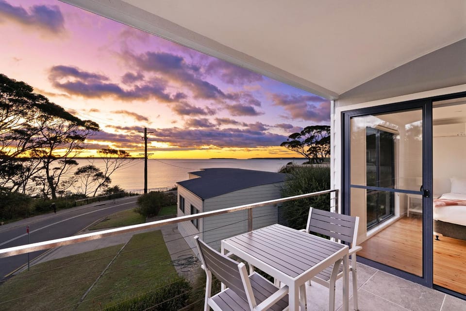 Balcony/Terrace, Dining area, Sea view, Sunset