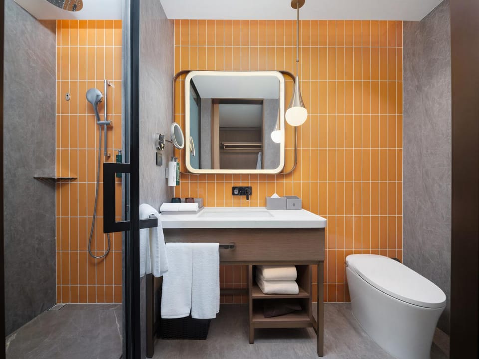 Shower, Toilet, Bathroom, towels