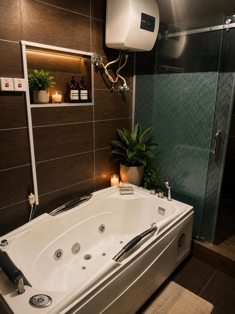 Shower, Hot Tub, Bathroom, Bath