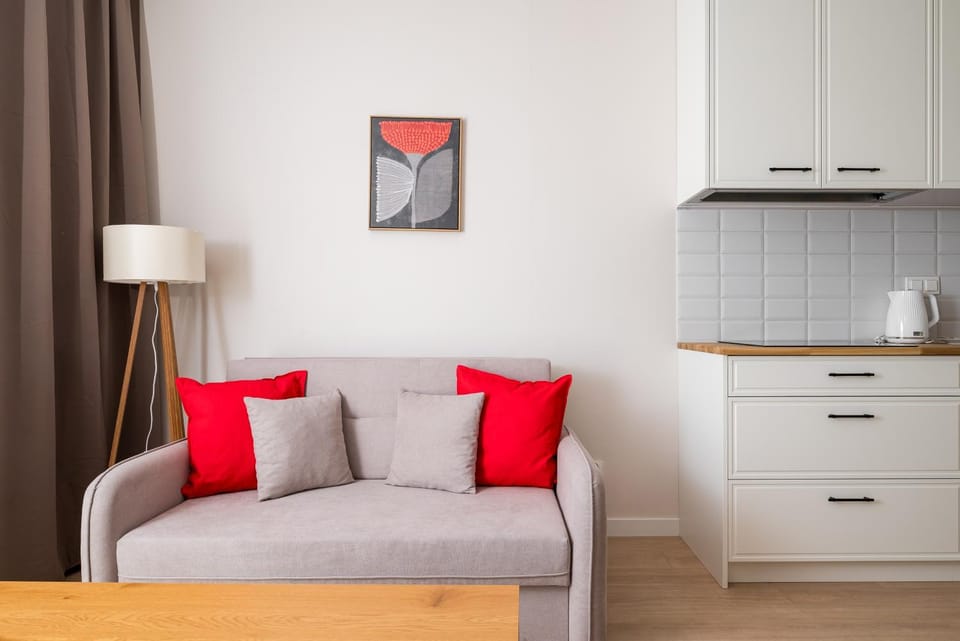 Kitchen or kitchenette, Living room, Seating area