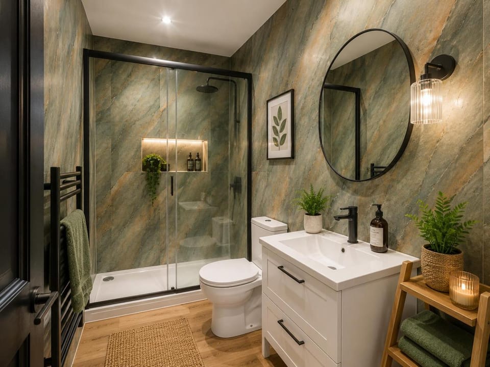 Shower, Bathroom, towels