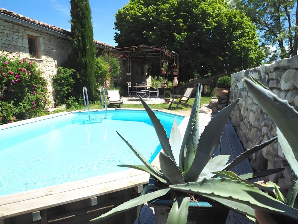 Property building, Living room, Swimming pool