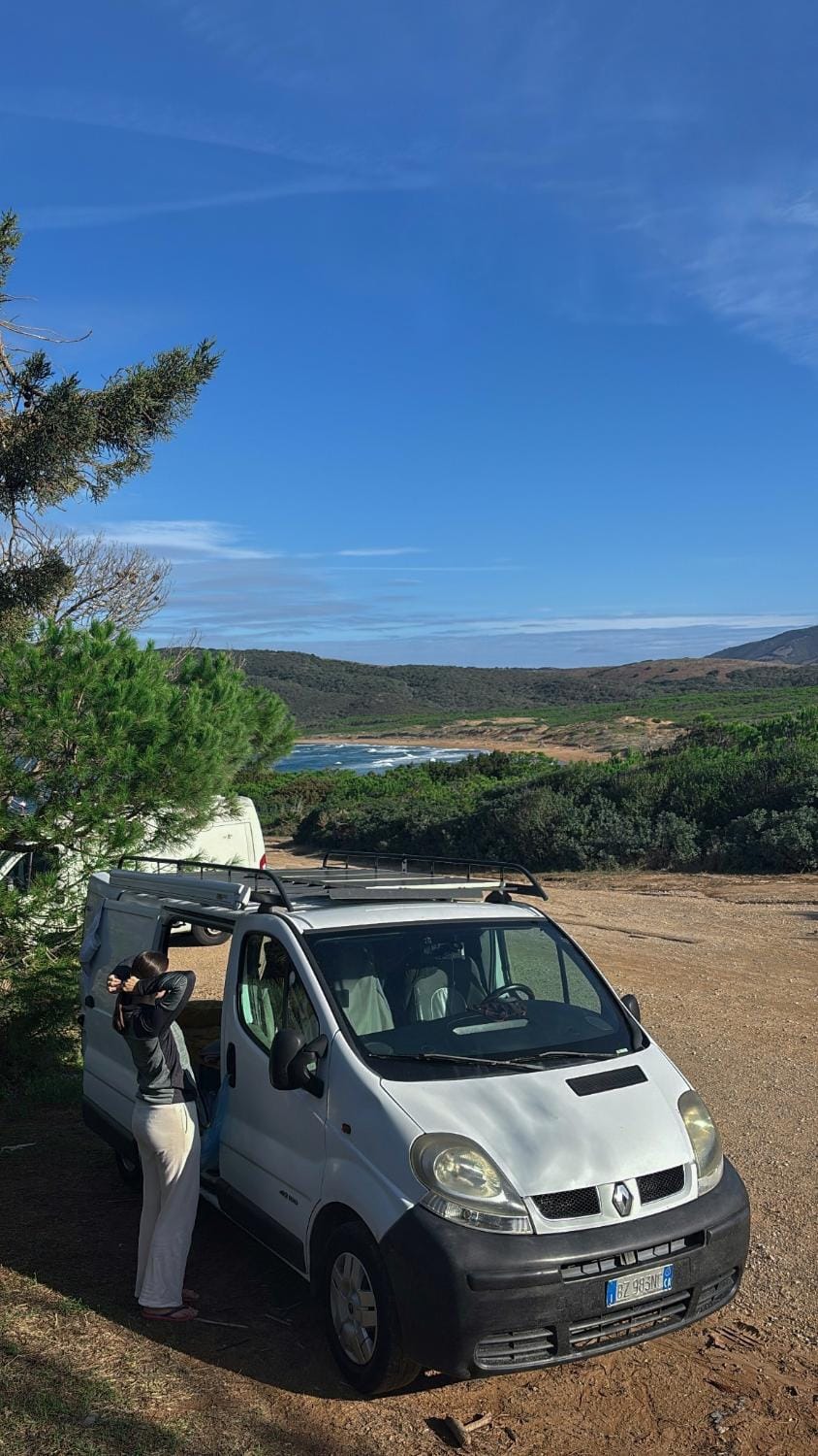 Van Life Sardinia Campervan Docked boat in Alghero