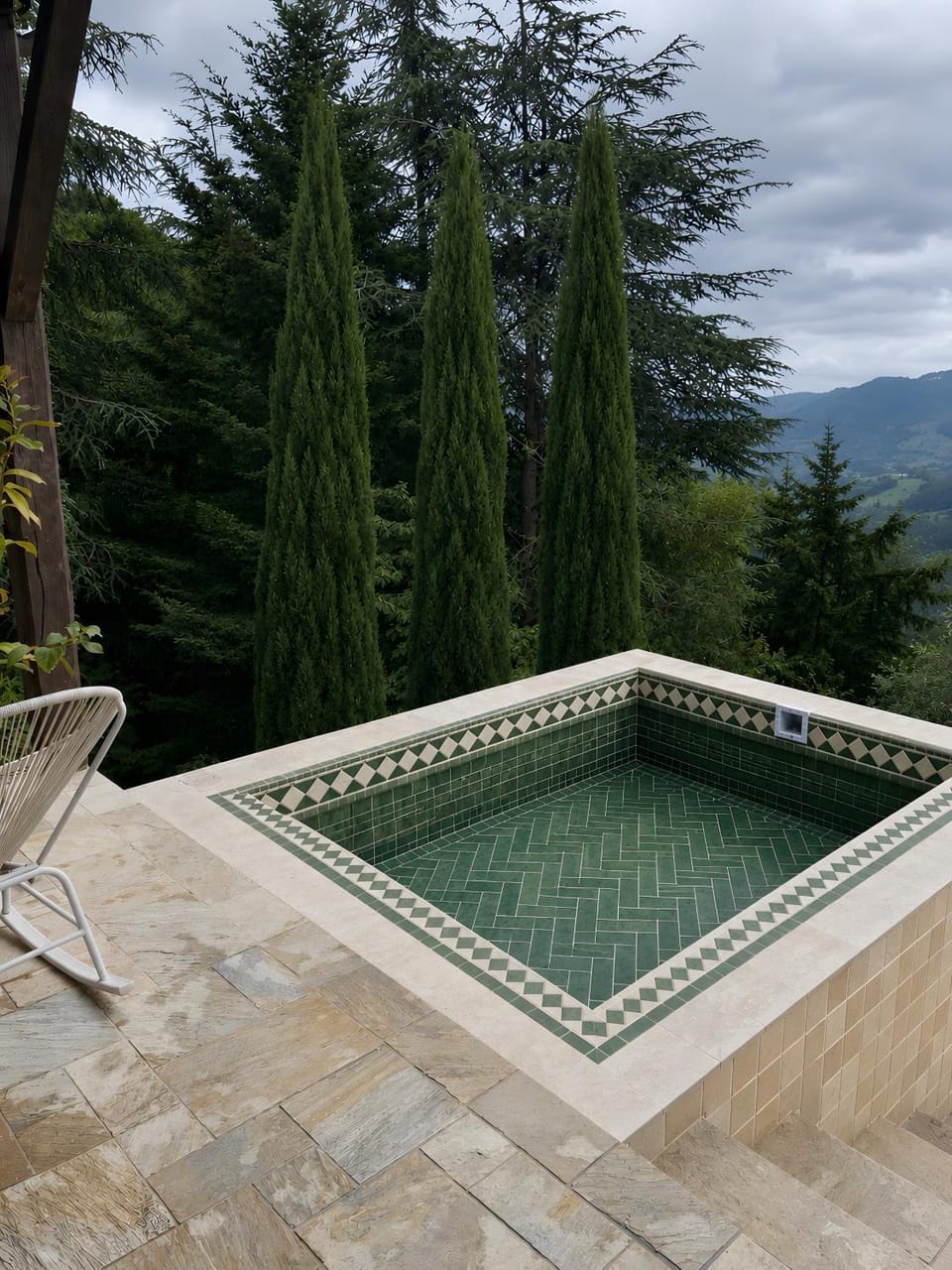 Property building, Living room, Swimming pool