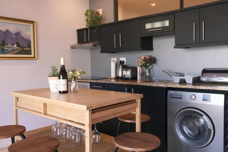 Coffee/tea facilities, Kitchen or kitchenette, oven, stove, toaster, washing machine