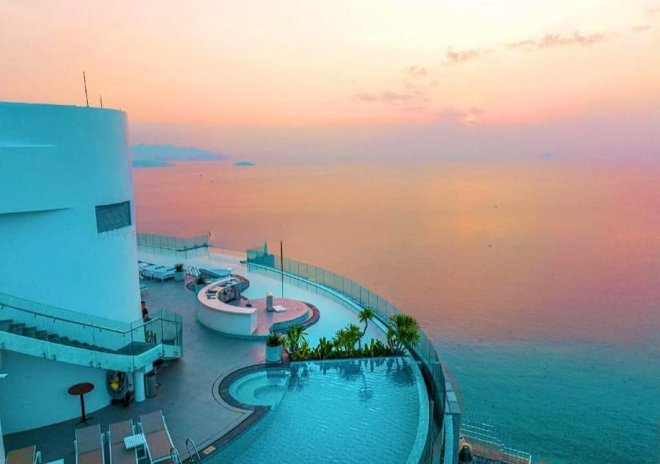 Nearby landmark, Day, Natural landscape, View (from property/room), Balcony/Terrace, Sea view, Sunset