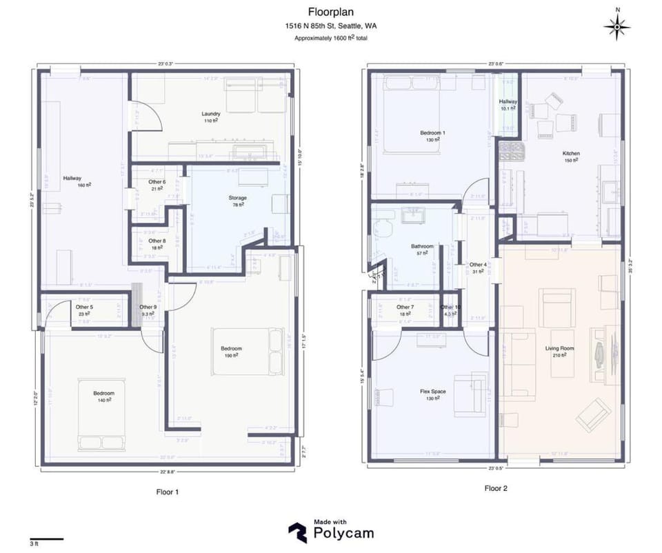 Green Lake - 3BR - Office Flex - Sleeps 6 - Near Light Rail Station, Freeway & Bus House in Seattle