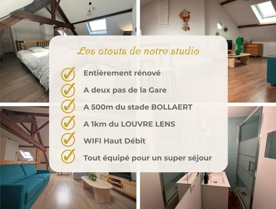 Studio cosy au centre de Lens Apartment in Lens