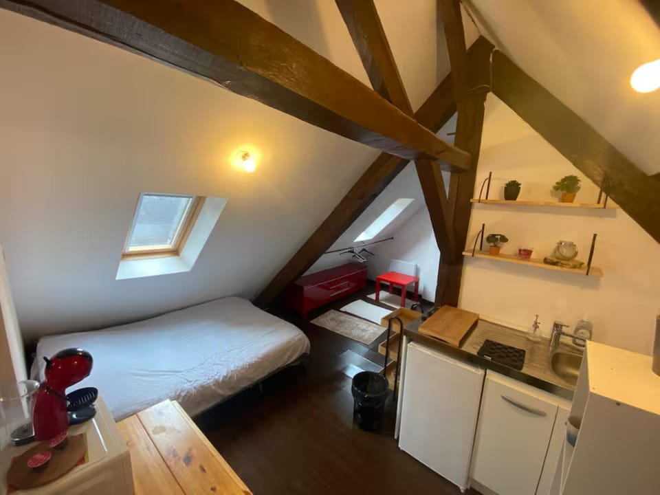 Kitchen or kitchenette, Dining area, Bedroom