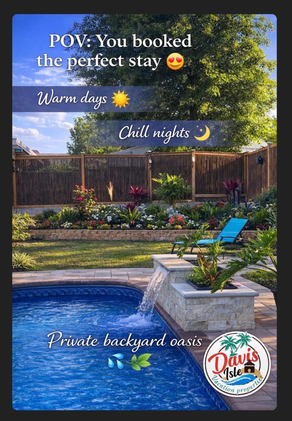 Natural landscape, Garden, Garden view, Pool view