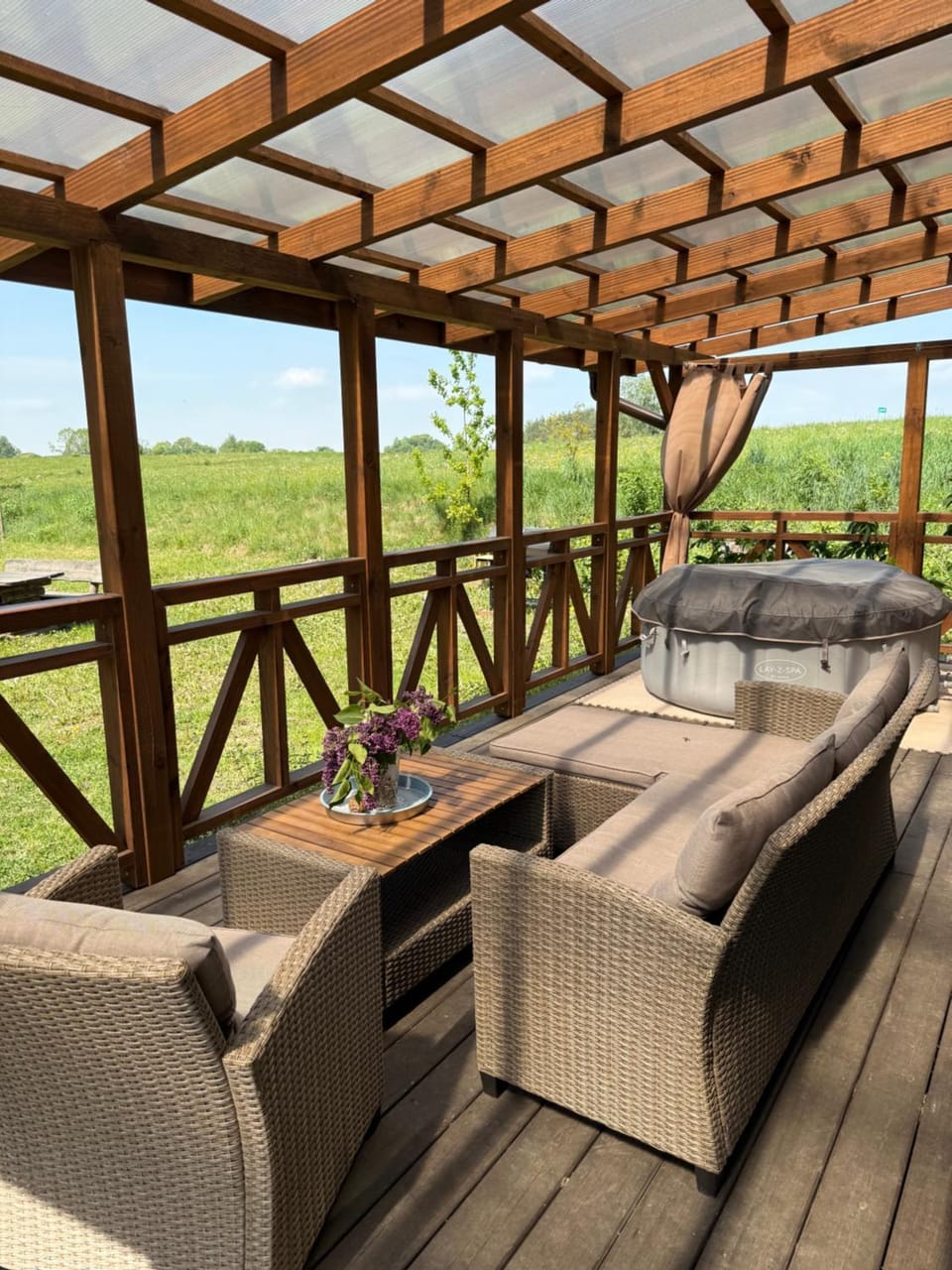 Domek z jacuzzi Wypoczynek Pod Lipami House in Poland