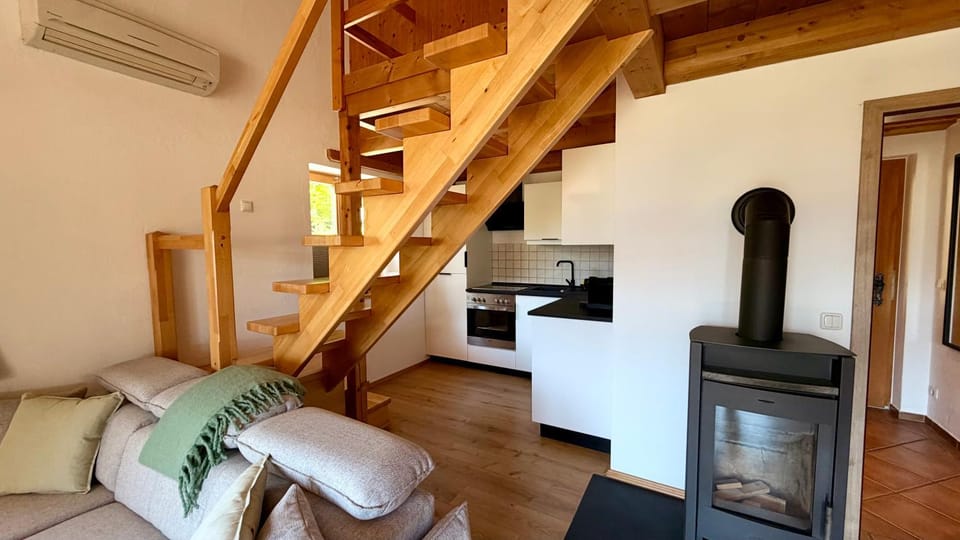 Kitchen or kitchenette, Living room, Seating area