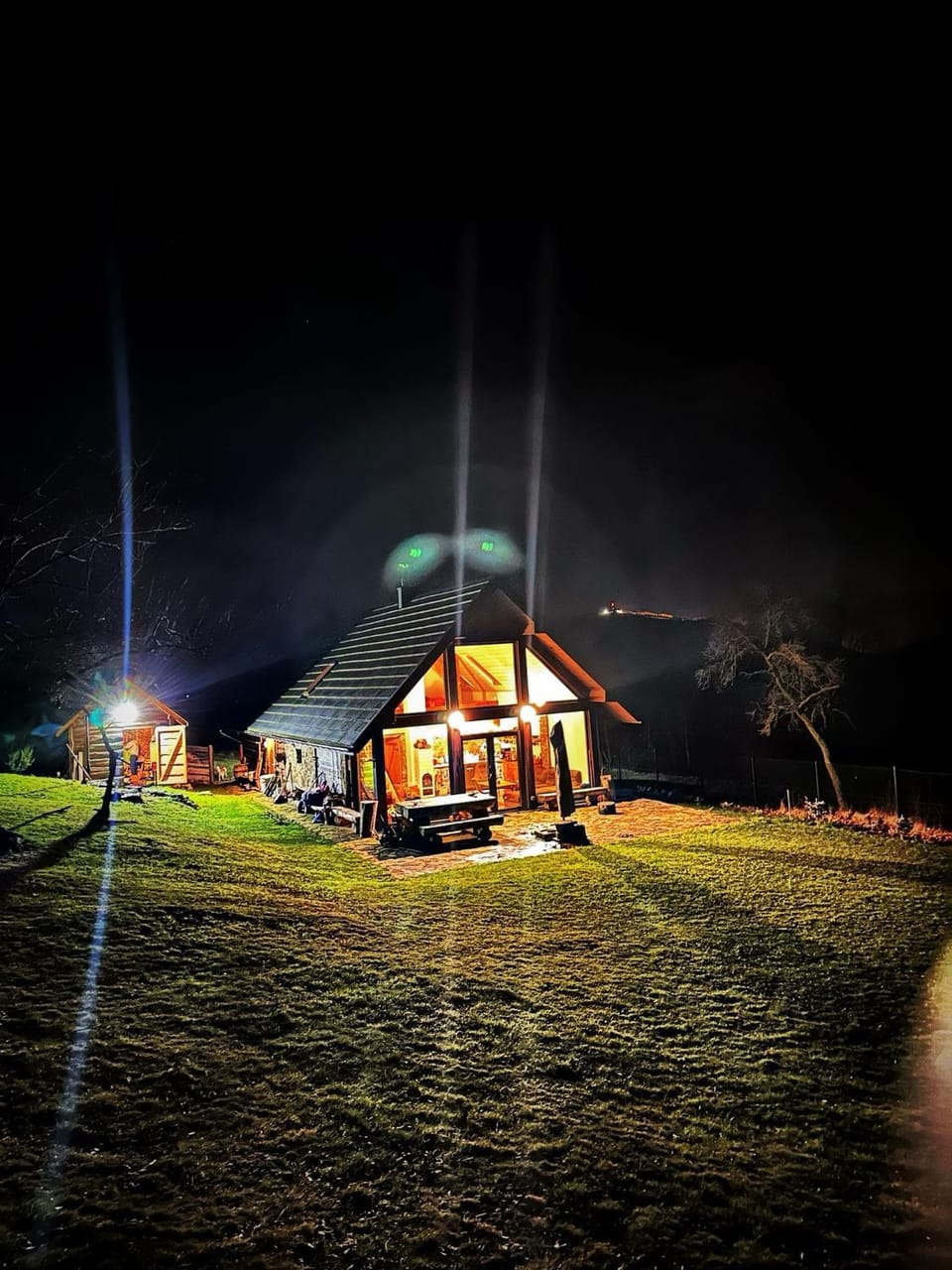 Property building, Night, Natural landscape