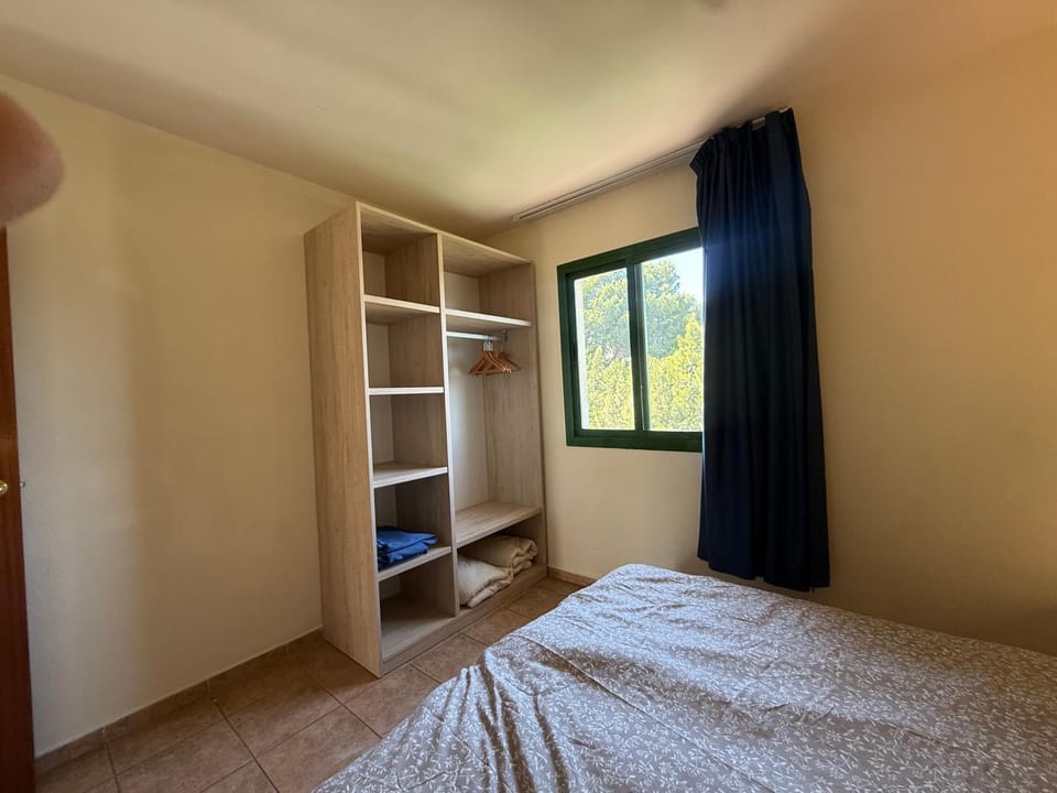 Bed, Bedroom, Garden view, Sunrise
