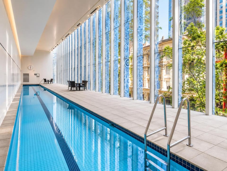 Pool view, Swimming pool, sunbed
